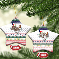 Merry Christmas Yall Texas Ceramic Ornament Xmas Holiday Patterns - Wonder Print Shop