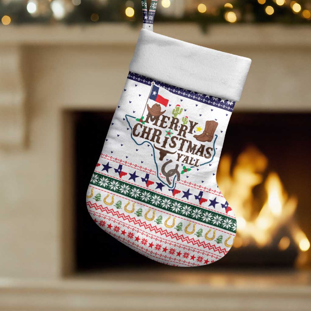 Merry Christmas Yall Texas Christmas Stocking Xmas Holiday Patterns - Wonder Print Shop