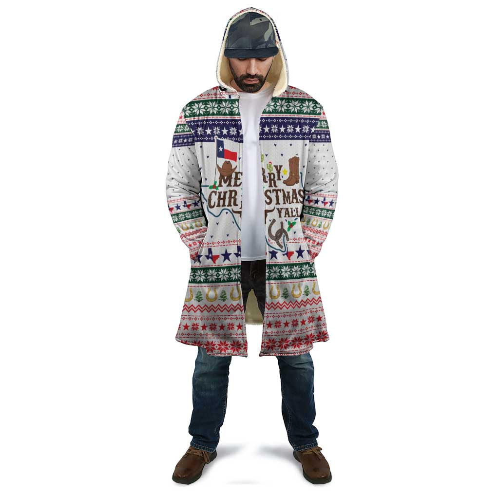 Merry Christmas Yall Texas Cloak Xmas Holiday Patterns - Wonder Print Shop