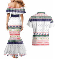 Merry Christmas Yall Texas Couples Matching Mermaid Dress and Hawaiian Shirt Xmas Holiday Patterns - Wonder Print Shop