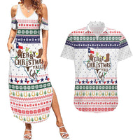 Merry Christmas Yall Texas Couples Matching Summer Maxi Dress and Hawaiian Shirt Xmas Holiday Patterns - Wonder Print Shop