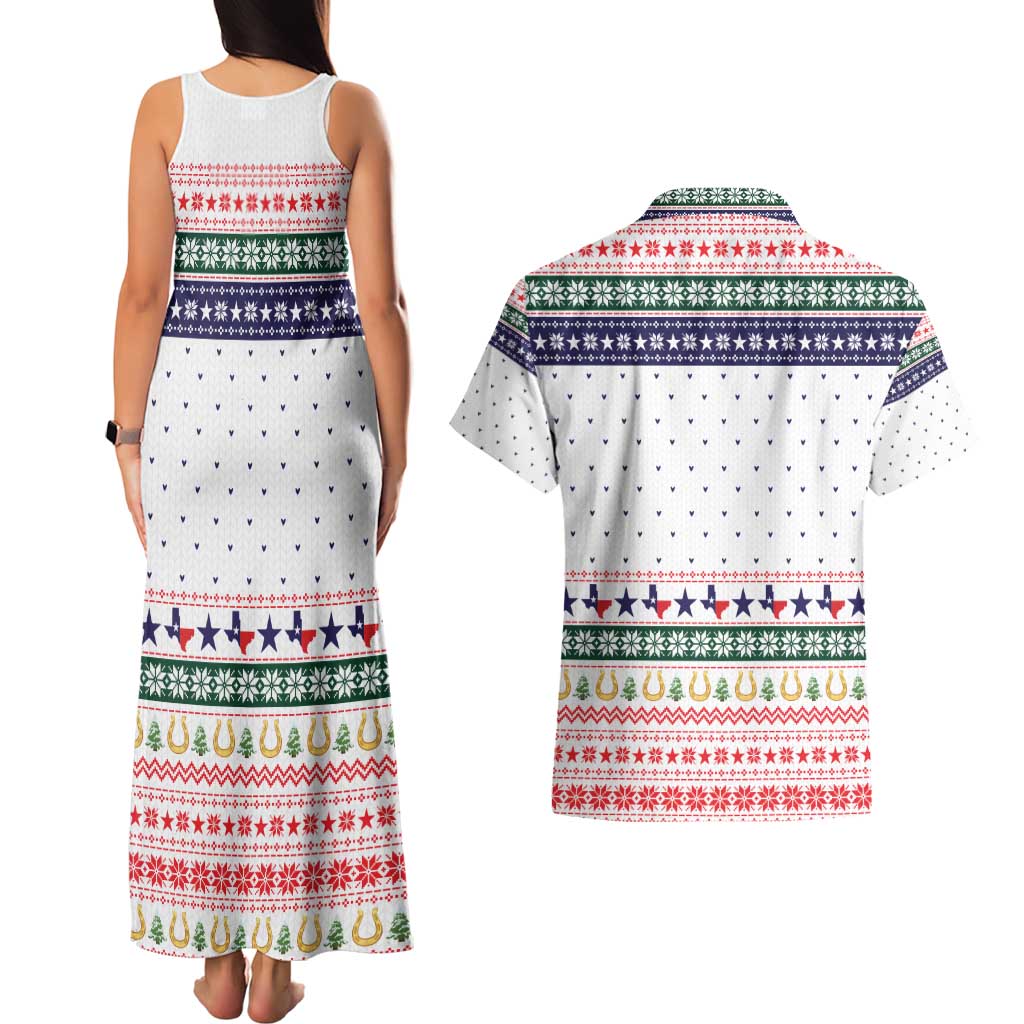 Merry Christmas Yall Texas Couples Matching Tank Maxi Dress and Hawaiian Shirt Xmas Holiday Patterns - Wonder Print Shop