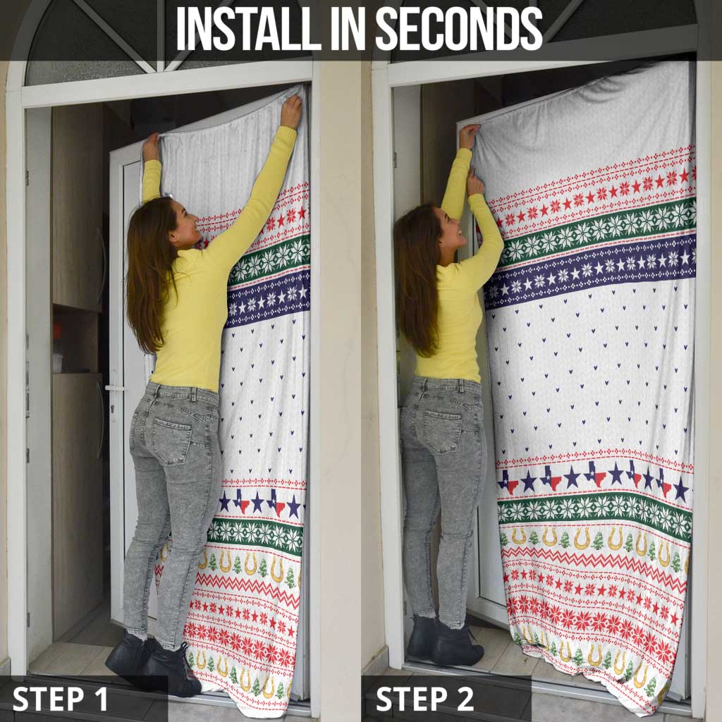 Merry Christmas Yall Texas Door Cover Xmas Holiday Patterns - Wonder Print Shop