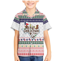 Merry Christmas Yall Texas Family Matching Mermaid Dress and Hawaiian Shirt Xmas Holiday Patterns - Wonder Print Shop