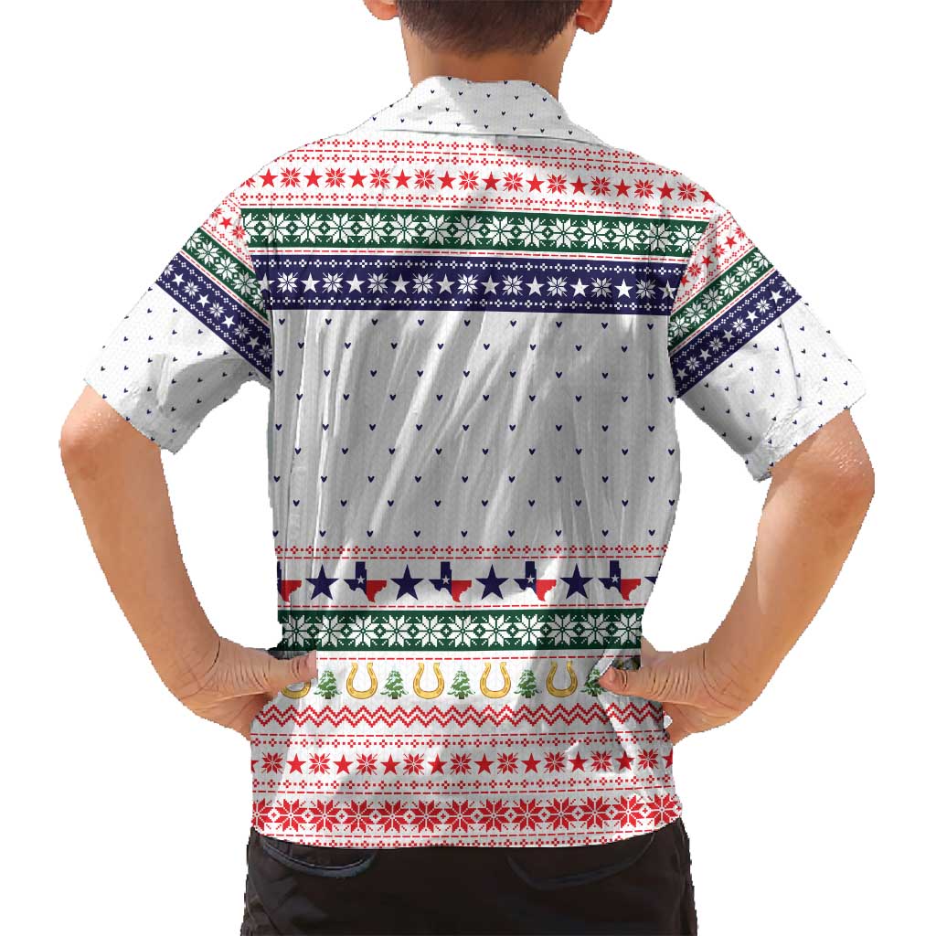 Merry Christmas Yall Texas Family Matching Off Shoulder Short Dress and Hawaiian Shirt Xmas Holiday Patterns - Wonder Print Shop