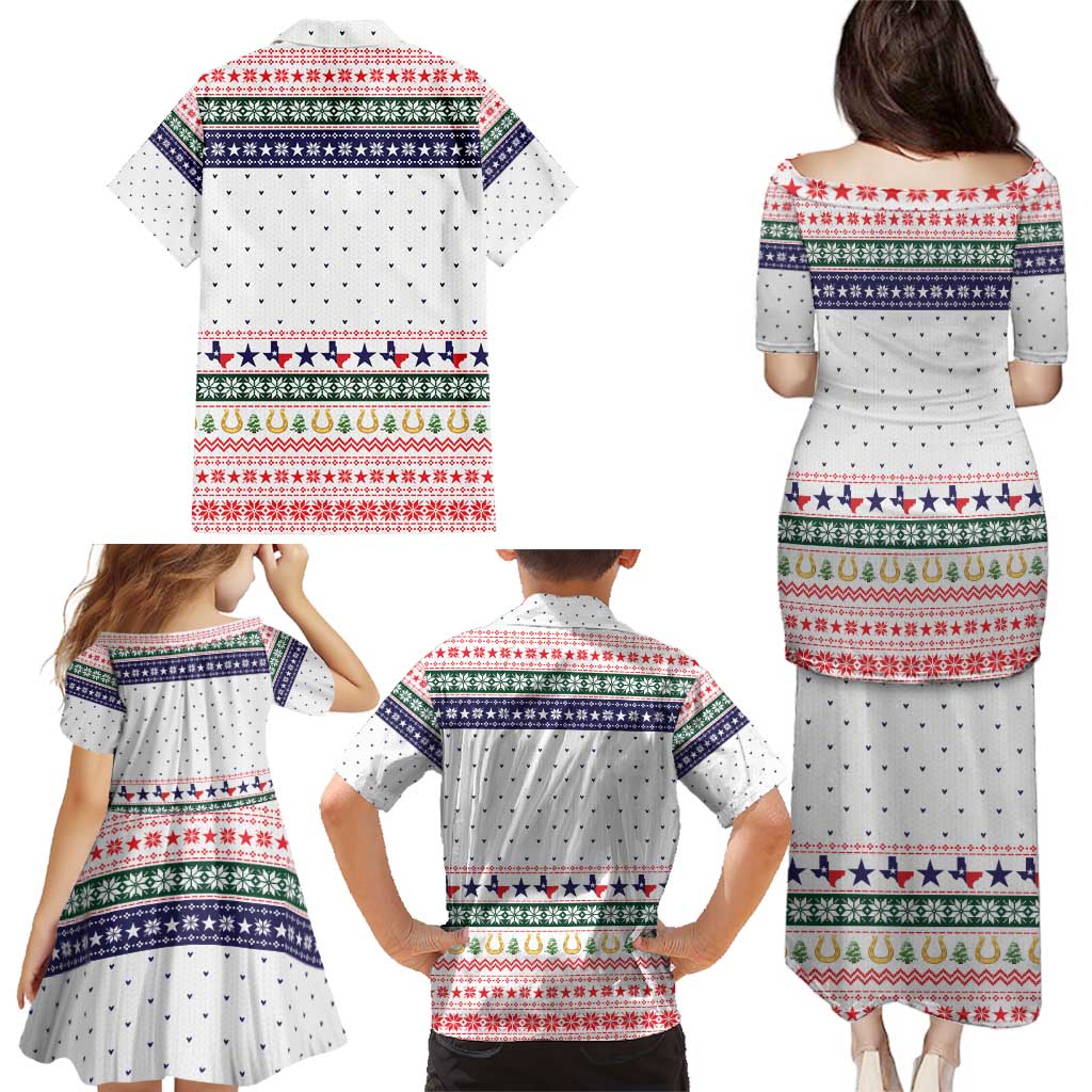 Merry Christmas Yall Texas Family Matching Puletasi and Hawaiian Shirt Xmas Holiday Patterns - Wonder Print Shop