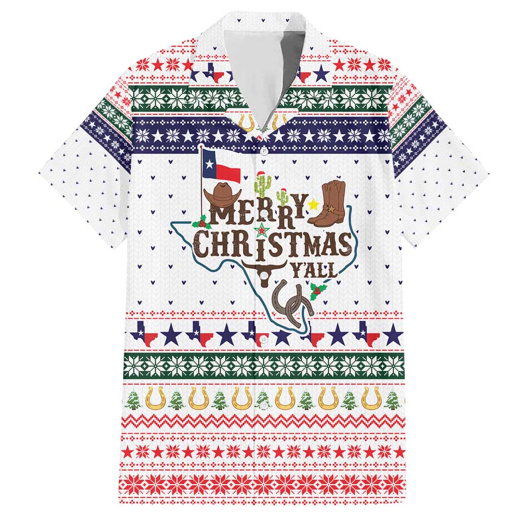 Merry Christmas Yall Texas Family Matching Short Sleeve Bodycon Dress and Hawaiian Shirt Xmas Holiday Patterns - Wonder Print Shop