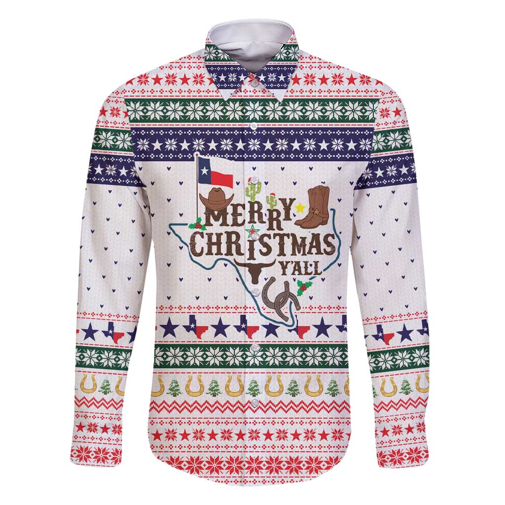 Merry Christmas Yall Texas Family Matching Short Sleeve Bodycon Dress and Hawaiian Shirt Xmas Holiday Patterns - Wonder Print Shop