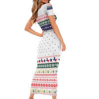 Merry Christmas Yall Texas Family Matching Short Sleeve Bodycon Dress and Hawaiian Shirt Xmas Holiday Patterns - Wonder Print Shop