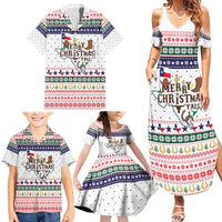 Merry Christmas Yall Texas Family Matching Summer Maxi Dress and Hawaiian Shirt Xmas Holiday Patterns - Wonder Print Shop