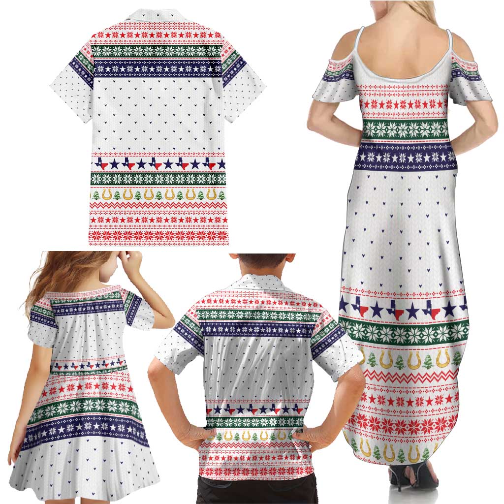 Merry Christmas Yall Texas Family Matching Summer Maxi Dress and Hawaiian Shirt Xmas Holiday Patterns - Wonder Print Shop