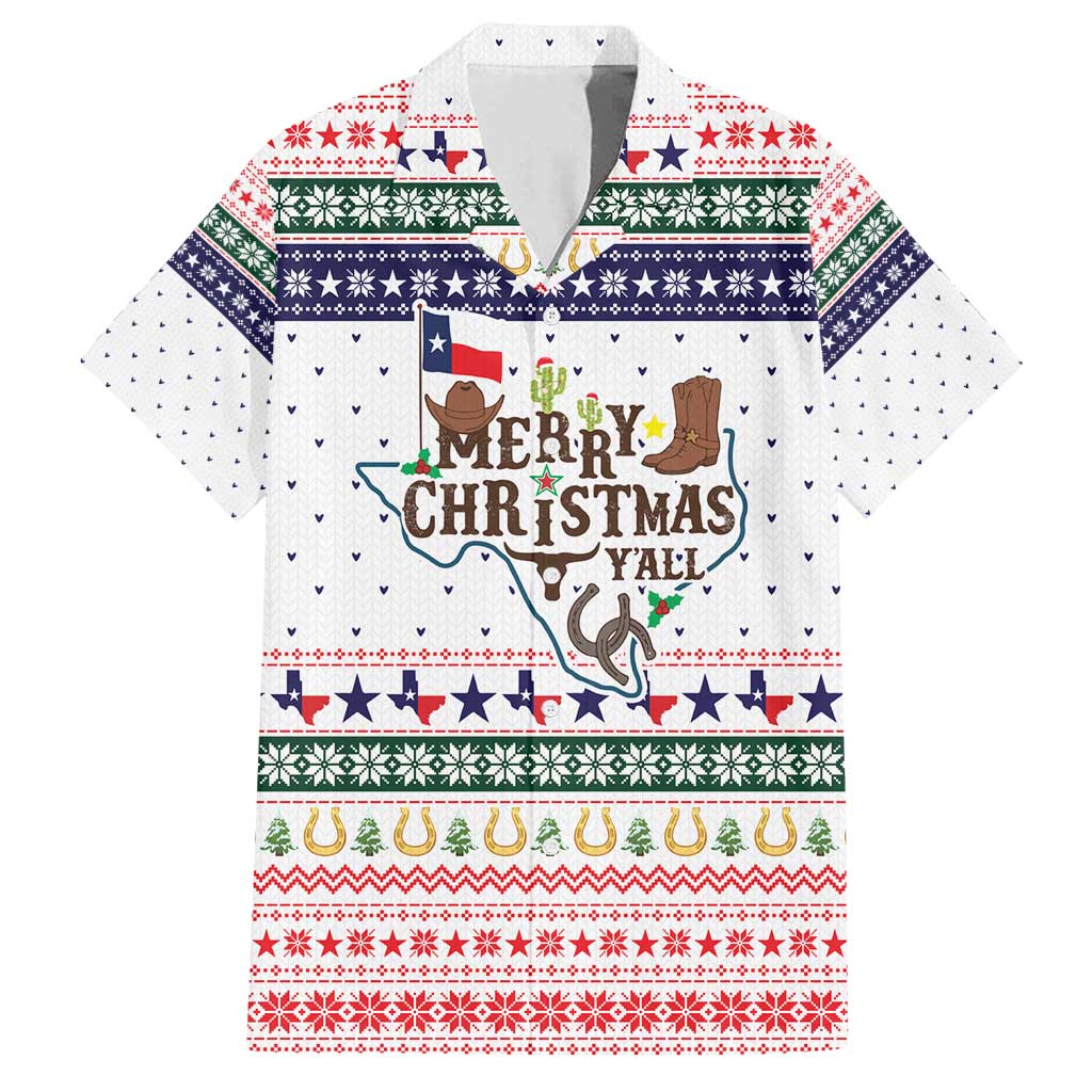 Merry Christmas Yall Texas Family Matching Summer Maxi Dress and Hawaiian Shirt Xmas Holiday Patterns - Wonder Print Shop