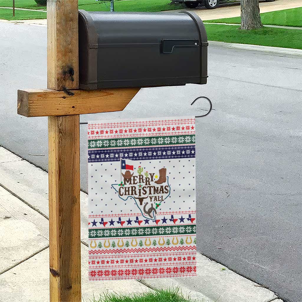 Merry Christmas Yall Texas Garden Flag Xmas Holiday Patterns - Wonder Print Shop