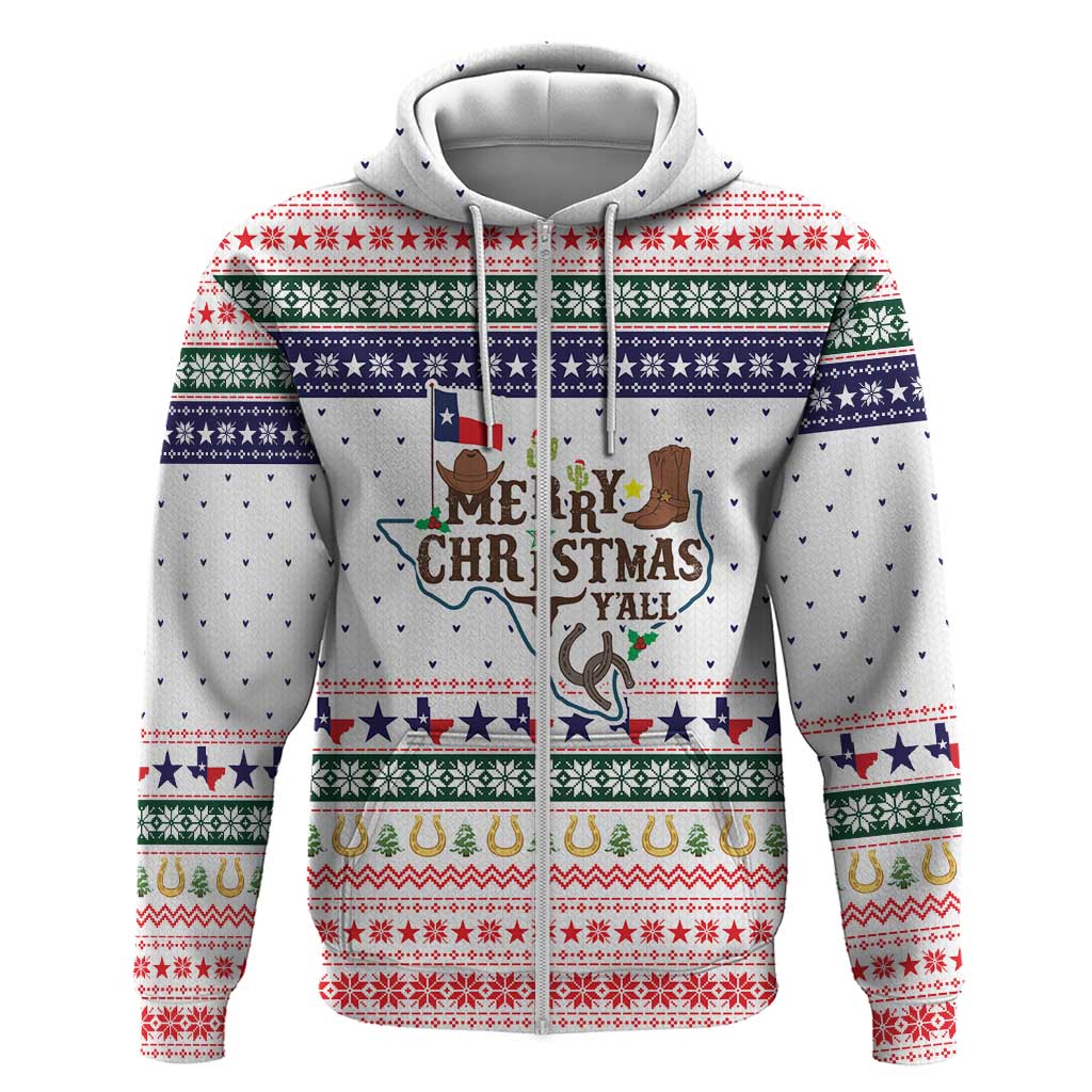Merry Christmas Yall Texas Hoodie Xmas Holiday Patterns - Wonder Print Shop