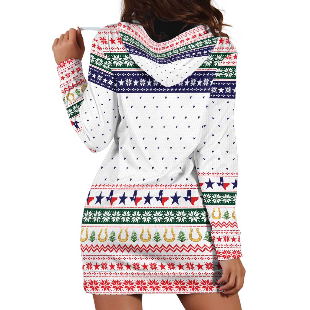 Merry Christmas Yall Texas Hoodie Dress Xmas Holiday Patterns - Wonder Print Shop