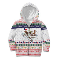 Merry Christmas Yall Texas Kid Hoodie Xmas Holiday Patterns - Wonder Print Shop
