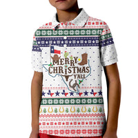 Merry Christmas Yall Texas Kid Polo Shirt Xmas Holiday Patterns - Wonder Print Shop