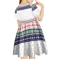 Merry Christmas Yall Texas Kid Short Sleeve Dress Xmas Holiday Patterns - Wonder Print Shop