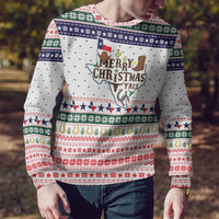 Merry Christmas Yall Texas Ugly Christmas Sweater Xmas Holiday Patterns - Wonder Print Shop