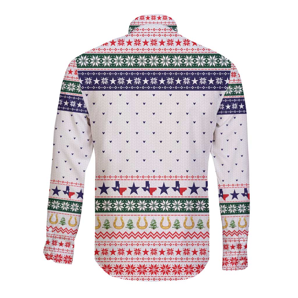 Merry Christmas Yall Texas Long Sleeve Button Shirt Xmas Holiday Patterns - Wonder Print Shop
