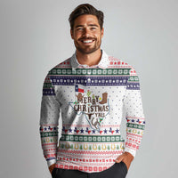 Merry Christmas Yall Texas Long Sleeve Polo Shirt Xmas Holiday Patterns - Wonder Print Shop