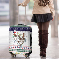 Merry Christmas Yall Texas Luggage Cover Xmas Holiday Patterns - Wonder Print Shop