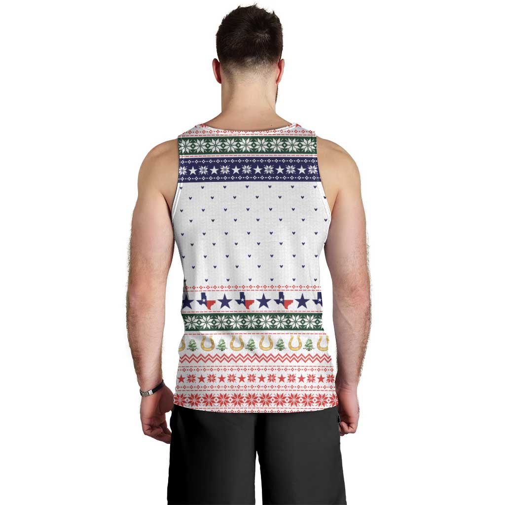 Merry Christmas Yall Texas Men Tank Top Xmas Holiday Patterns - Wonder Print Shop