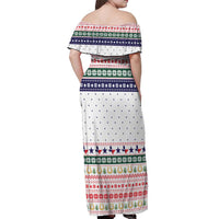 Merry Christmas Yall Texas Off Shoulder Maxi Dress Xmas Holiday Patterns - Wonder Print Shop