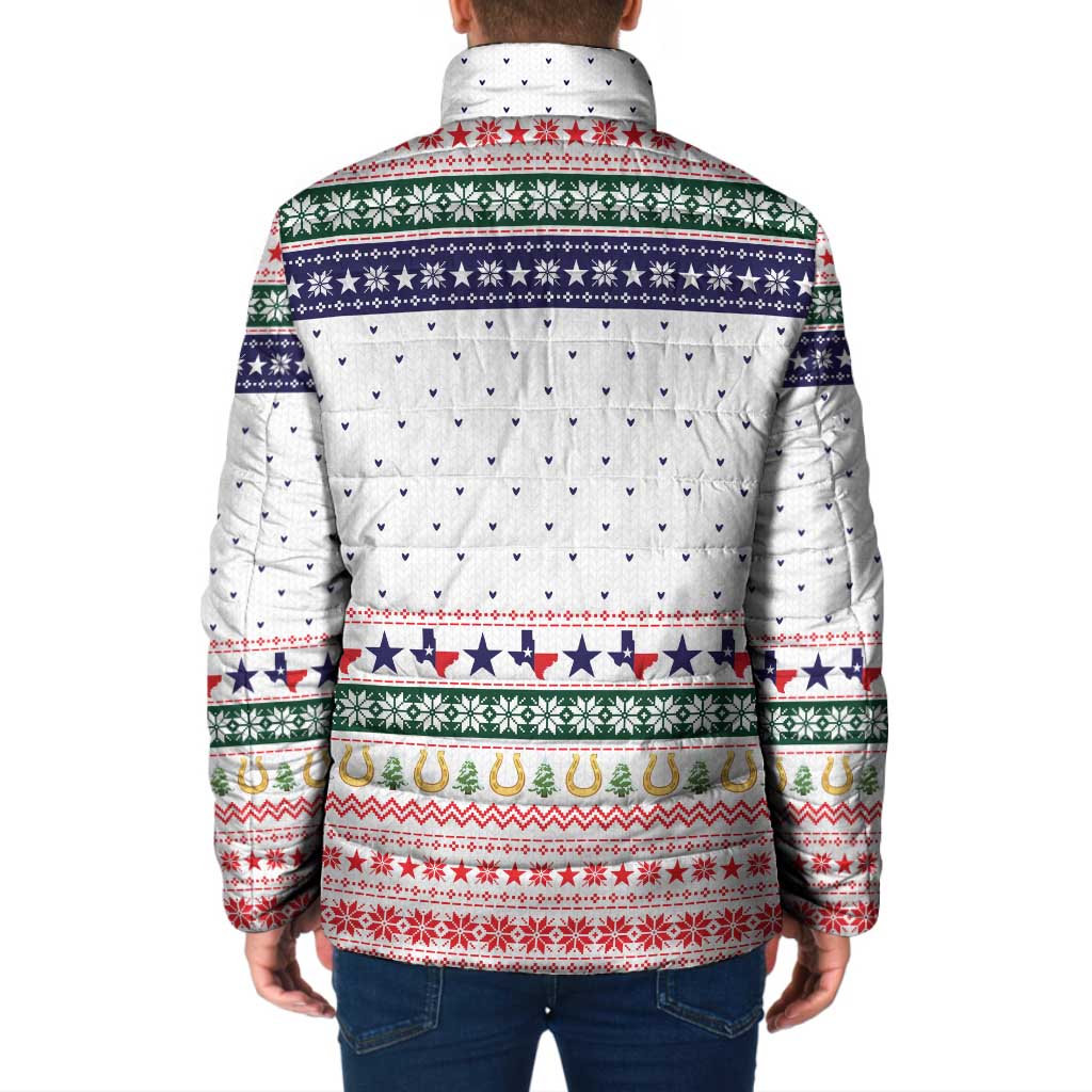 Merry Christmas Yall Texas Padded Jacket Xmas Holiday Patterns - Wonder Print Shop
