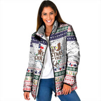 Merry Christmas Yall Texas Padded Jacket Xmas Holiday Patterns - Wonder Print Shop