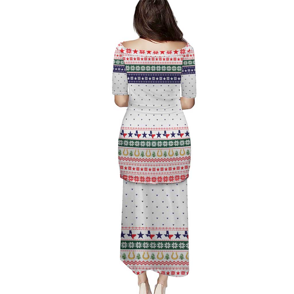 Merry Christmas Yall Texas Puletasi Xmas Holiday Patterns - Wonder Print Shop