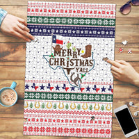 Merry Christmas Yall Texas Puzzle Xmas Holiday Patterns - Wonder Print Shop