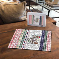 Merry Christmas Yall Texas Puzzle Xmas Holiday Patterns - Wonder Print Shop