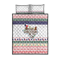 Merry Christmas Yall Texas Quilt Bed Set Xmas Holiday Patterns - Wonder Print Shop
