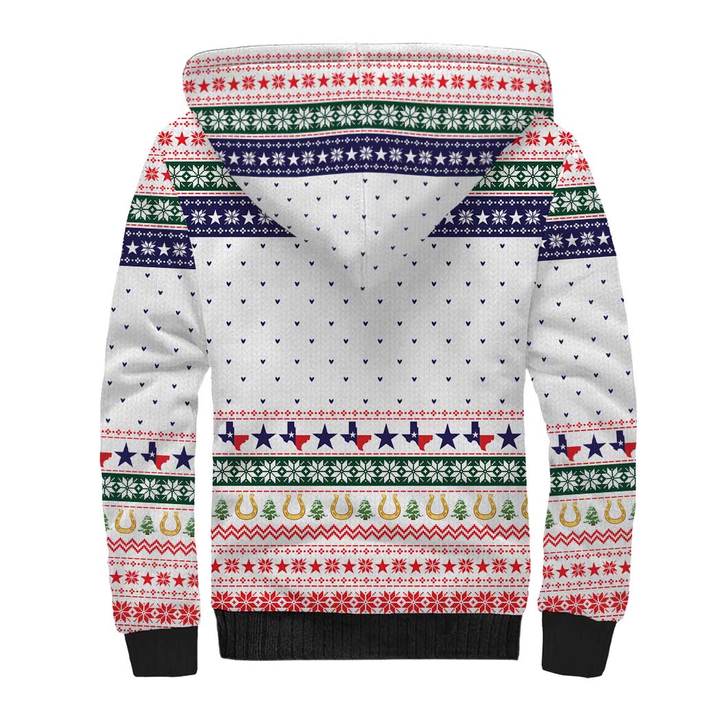 Merry Christmas Yall Texas Sherpa Hoodie Xmas Holiday Patterns - Wonder Print Shop