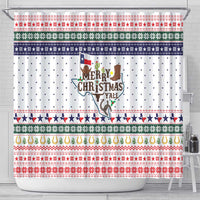 Merry Christmas Yall Texas Shower Curtain Xmas Holiday Patterns - Wonder Print Shop