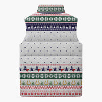Merry Christmas Yall Texas Sleeveless Puffer Jacket Xmas Holiday Patterns - Wonder Print Shop