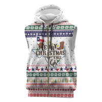 Merry Christmas Yall Texas Sleeveless Zip Hoodie Xmas Holiday Patterns - Wonder Print Shop