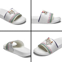 Merry Christmas Yall Texas Slide Sandals Xmas Holiday Patterns - Wonder Print Shop
