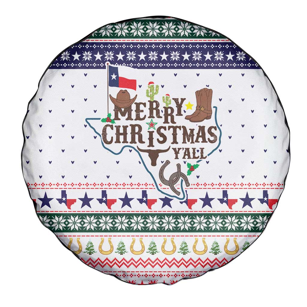Merry Christmas Yall Texas Spare Tire Cover Xmas Holiday Patterns - Wonder Print Shop