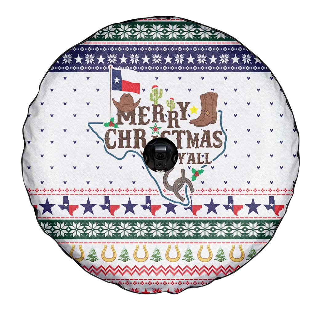 Merry Christmas Yall Texas Spare Tire Cover Xmas Holiday Patterns - Wonder Print Shop