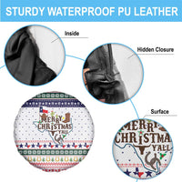 Merry Christmas Yall Texas Spare Tire Cover Xmas Holiday Patterns - Wonder Print Shop