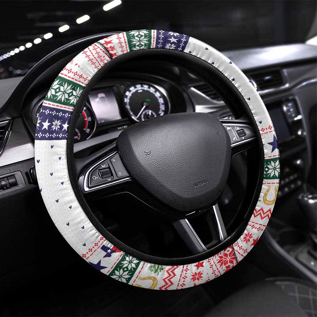Merry Christmas Yall Texas Steering Wheel Cover Xmas Holiday Patterns - Wonder Print Shop