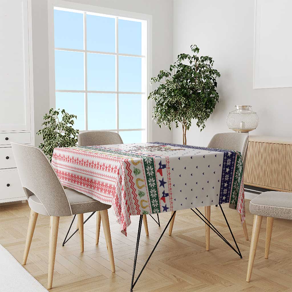 Merry Christmas Yall Texas Tablecloth Xmas Holiday Patterns - Wonder Print Shop