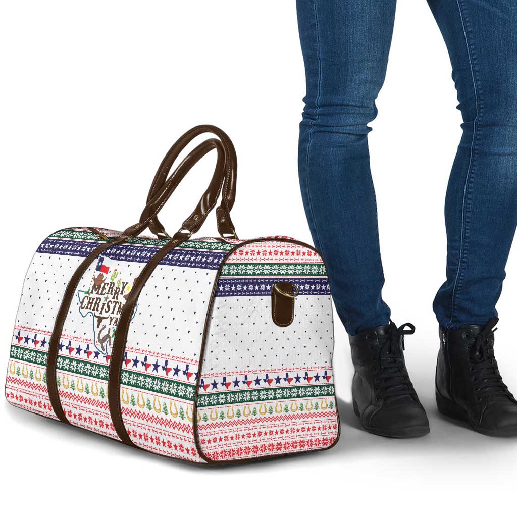 Merry Christmas Yall Texas Travel Bag Xmas Holiday Patterns - Wonder Print Shop