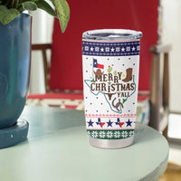 Merry Christmas Yall Texas Tumbler Cup Xmas Holiday Patterns - Wonder Print Shop