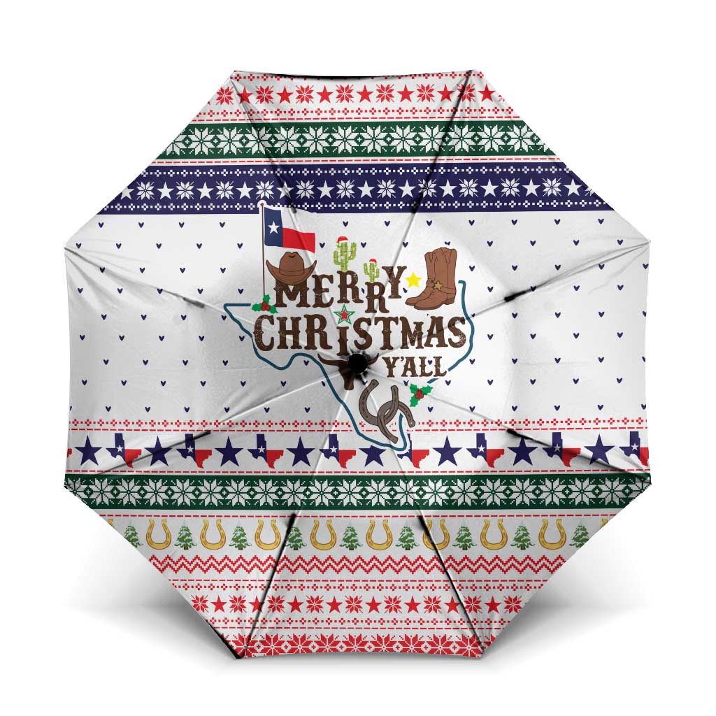 Merry Christmas Yall Texas Umbrella Xmas Holiday Patterns - Wonder Print Shop