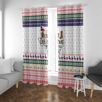Merry Christmas Yall Texas Window Curtain Xmas Holiday Patterns - Wonder Print Shop
