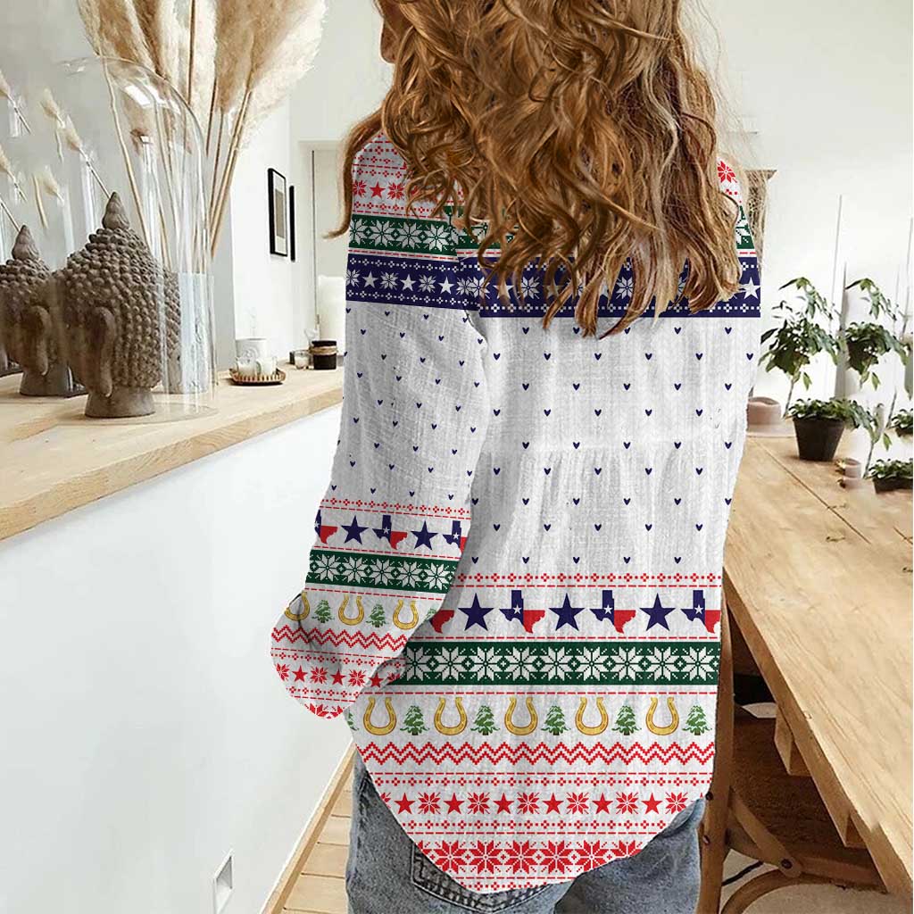 Merry Christmas Yall Texas Women Casual Shirt Xmas Holiday Patterns - Wonder Print Shop