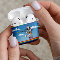 Unicorn Pew Pew Christmas AirPods Case Xmas Holiday Patterns - Wonder Print Shop